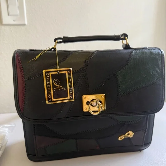 Angelina Collection Classic Black Quilted Chain Shoulder Bag - Picture 8 of 8